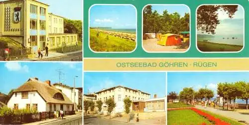 AK lang, Ostseebad Göhren Rügen, sieben Abb., 1986