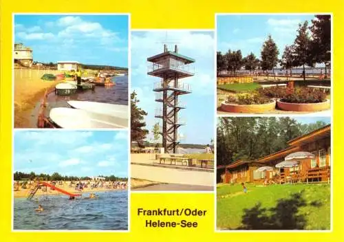 AK, Frankfurt Oder, Erholungsgebiet Helene-See, fünf Abb., Vers. 2, 1986