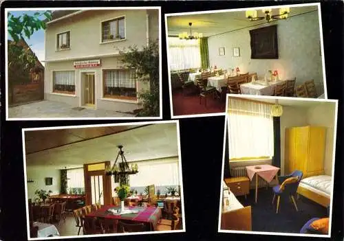 AK, Reddighausen Ederbergland, Hotel - Pension "Weinberg", vier Abb., um 1969