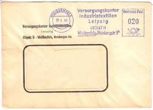 AFS, Versorgungskontor Industrietextilien, Objekt II, o Weissenfels, 30.4.60