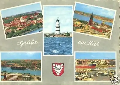 AK, Kiel, fünf Abb., ca. 1960