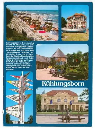 AK, Ostseebad Kühlungsborn, fünf Abb., 1997, Chronikkarte