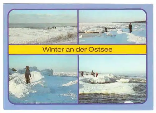 AK, Winter an der Ostsee, vier Abb., 1987