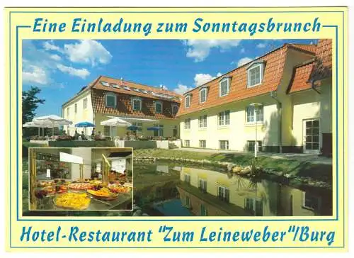 AK, Burg Spreewald, Hotel / Restaurant "Zum Leineweber", um 2000