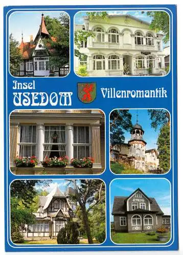 AK, Insel Usedom, Villenromantik, sechs Abb., 2000