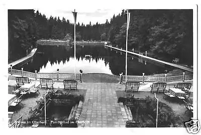 AK, Altenau Oberharz, Familienbad im Okerteich, 1959