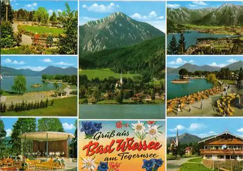 AK, Bad Wiessee, sieben Abb., gestaltet, 1975