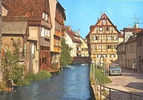 AK, Ulm a.d. Donau, Fischerwinkel a.d. Blau, ca. 1976