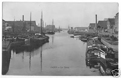 Ansichtskarte, Gand, Gent, Le Dock, Binnenschiffe, 1914