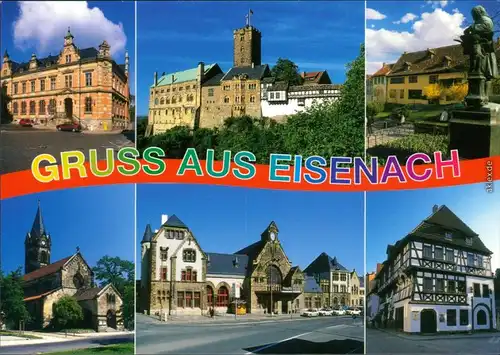 Eisenach Postamt, Wartburg, Nikolaikirche, Bahnhof, Lutherhaus 1995