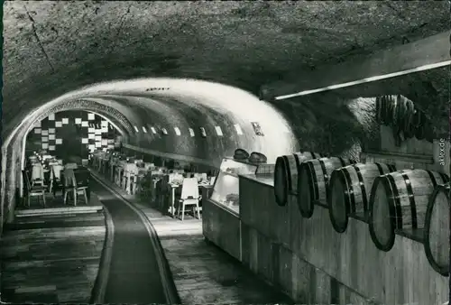 Ansichtskarte Eger Cheb Agria Taverna mit Weinfässer 1965