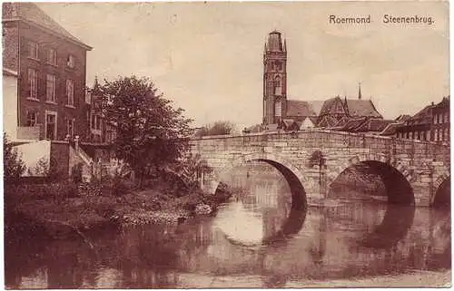 AK Roermond Steinbrücke  Provinz Limburg c 1920