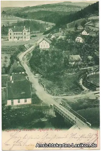 Neustadt an der Mettau Blick auf die Stadt - Straße