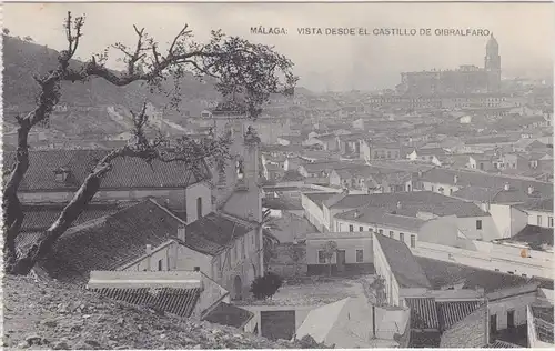 Málaga Vista desde el Castillo de Gibralfaro