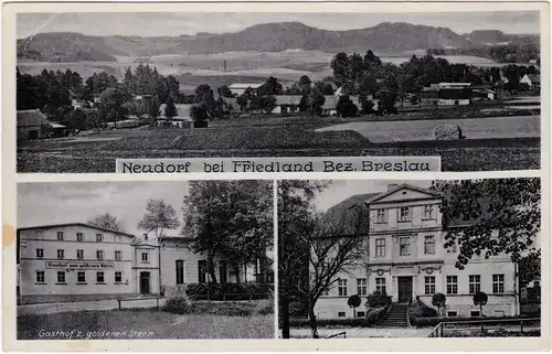 Neudorf bei Friedland 3 Bild: Panorama und Gasthaus 1944