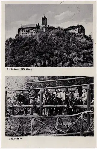 Eisenach 2 Bild: Wartburg und Eselstation 1939