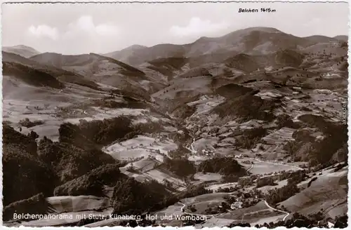 Wembach Belchenpanorama mit Stütz, Künaberg und Wembach Ansichtskarte 1965