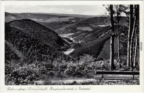 Schmallenberg Rothaargebirge Hochsauerland Hauptwanderstrecke 6, Untroptal 1960