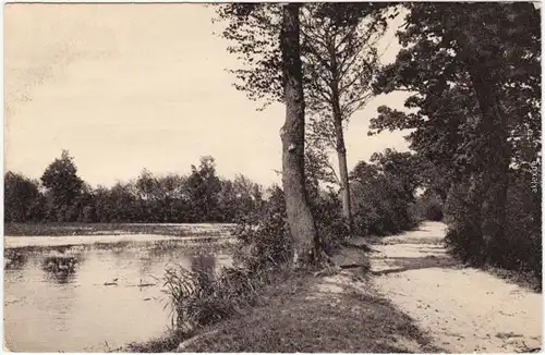 Pließkowitz Malschwitz Malešecy Partie am Teich Oberlausitz b Bautzen 1926