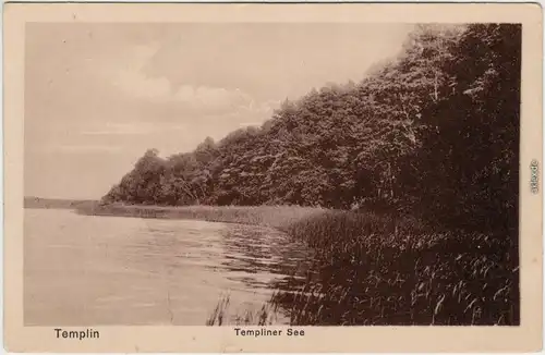 Templin Partie am Templiner See Uckermark b Prenzlau Ansichtskarte 1922