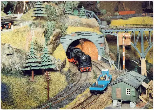 Ansichtskarte Modelleisenbahn: H0 Heimanlage Freital Dresden 1987 Bild&Heimat