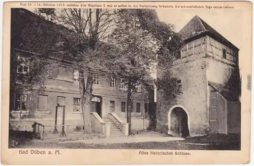 Ansichtskarte Bad Düben Altes historisches Schloß b Torgau Oschatz 
1912