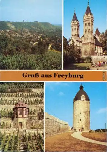 Freyburg (Unstrut) Überblick, Stadtkirche, Weinberhaus, Dicker Wilhelm 1988