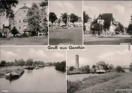 Genthin Kreisheimatmuseum, Ernst-Thälman-Platz, Bahnhofstraße Wassertrum  1964