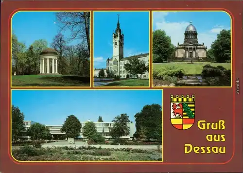 Dessau Ionischer Rundtempel, Rathaus, Mausoleum im Tierpark, Bauhaus 1989