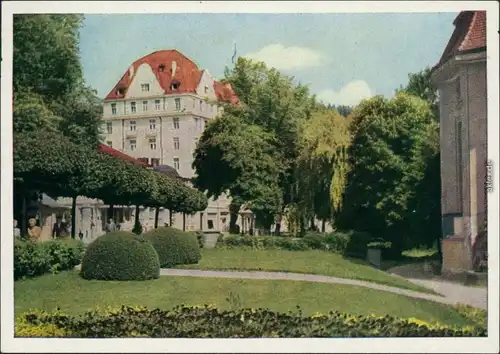 Ansichtskarte Bad Elster Wettiner Hof (Karl Marx Hof) 1955