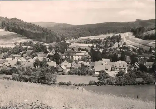 Schwarza (Thüringer Wald) Panorama mit Blick zum Zella-Mehliser Grund 1970