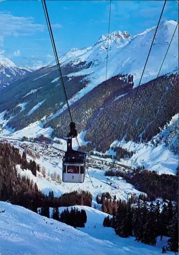 Ansichtskarte St. Anton am Arlberg Seilbahn und Stadt 1989