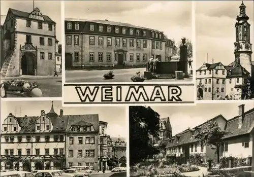 Weimar Schlossportal, Goethehaus am Frauenplan, Stadtschloss, Marktplatz 1970