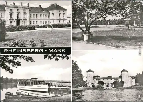 Rheinsberg Schloß - Sanatorium Helmut Lehmann, See mit Dampfer - Dampferanlegestelle 1981