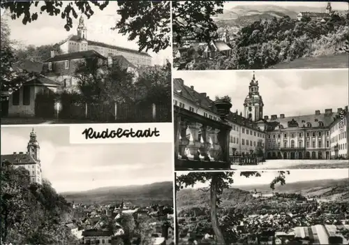 Rudolstadt  Schiller, Überblick, Stadtkirche, Schloßhof, Teilansicht 1976