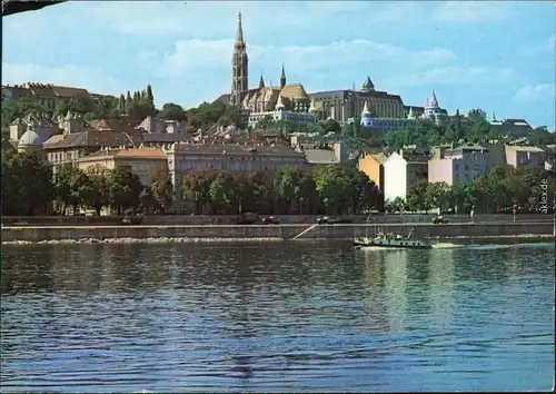 Ansichtskarte Budapest Panorama-Ansicht mit Matthiskirche 1972