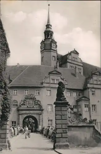 Ansichtskarte Torgau Schloss Hartenfels, Eingang 1960