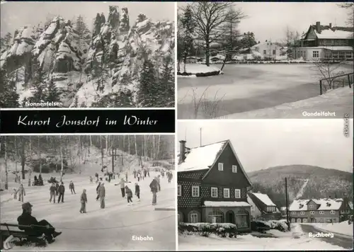 Ansichtskarte Zittau Nonnenfelsen, Gondelfahrt, Eisbahn, Buchberg 1982