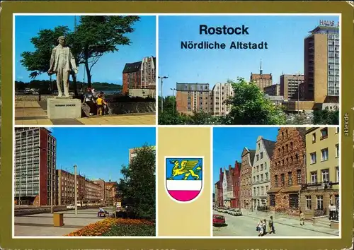 Altstadt Rostock Hermann-Duncker-Platz, Blick von der Fischerbastion 1985