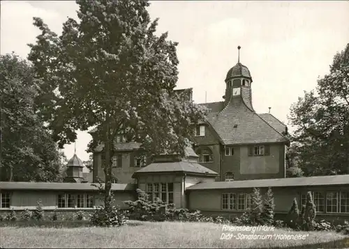 Ansichtskarte Rheinsberg (Mark) Diät-Sanatorium "Hohenelse" 1970