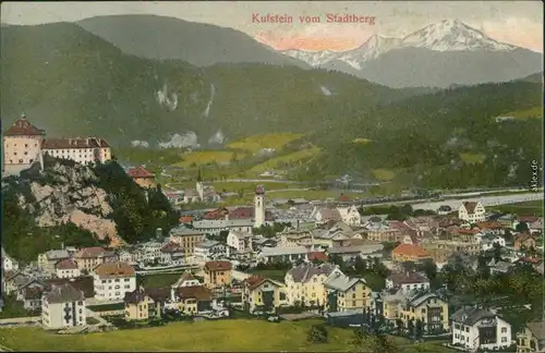 Ansichtskarte Kufstein Blick auf die Stadt 1909 