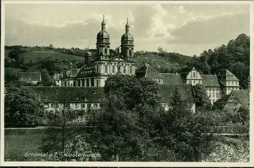 Ansichtskarte Schöntal Klosterkirche 1932 