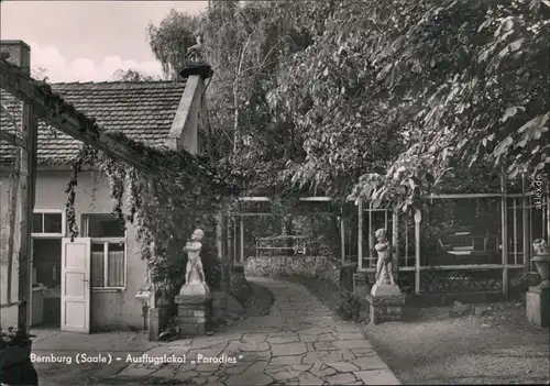 Ansichtskarte Bernburg (Saale) Ausflugsgaststätte "Paradies" c 1964