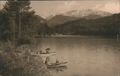 Ansichtskarte Kufstein Hechtsee mit Ruderren und Bergpanorama 1938