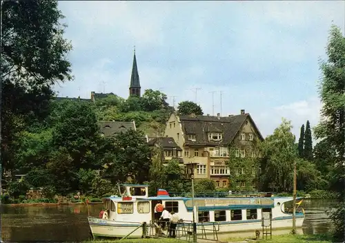 Kröllwitz Halle (Saale) Anlegestelle der Weißen Flotte  Fähre  Vordergrund g1989