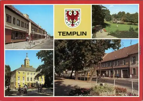 Templin Neubauten am Markt, Uferpromenade Templiner Kanal,  Mühlenstraße 1989