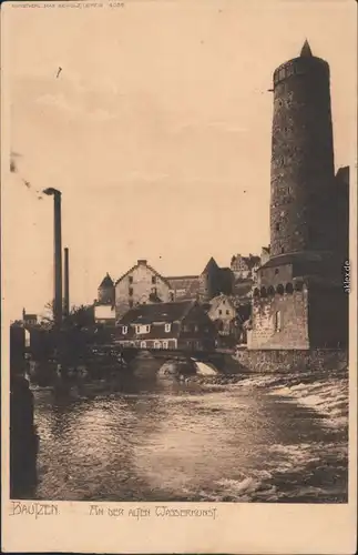 Ansichtskarte Bautzen Budyšin an der Alten Wasserkunst 1913