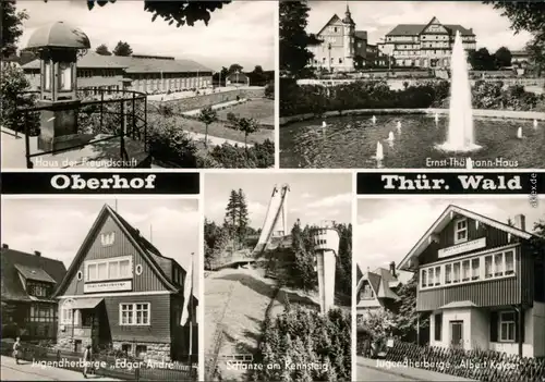 Oberhof Thür. Ernst-Thälmann-Haus, Jugendherberge, Schanze am Rennsteig 1970