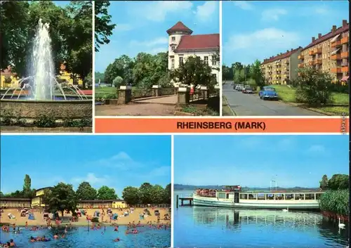 Rheinsberg (Mark)  Schloß, Joliot-Curie-Straße, Freibad, Anlegestelle 1979