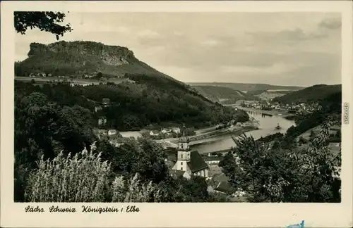 Ansichtskarte Porschdorf-Bad Schandau Lilienstein 1954